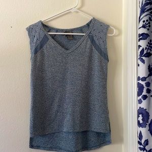 Blue woven blouse, S